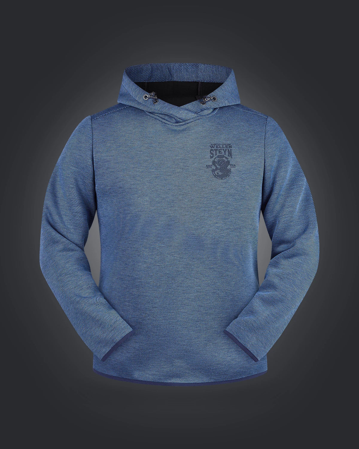 DynaCross Men Hood, 1000, Denimmelange