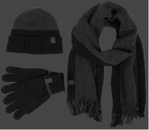 Classic Knit Set, 105, Anthracite/Black