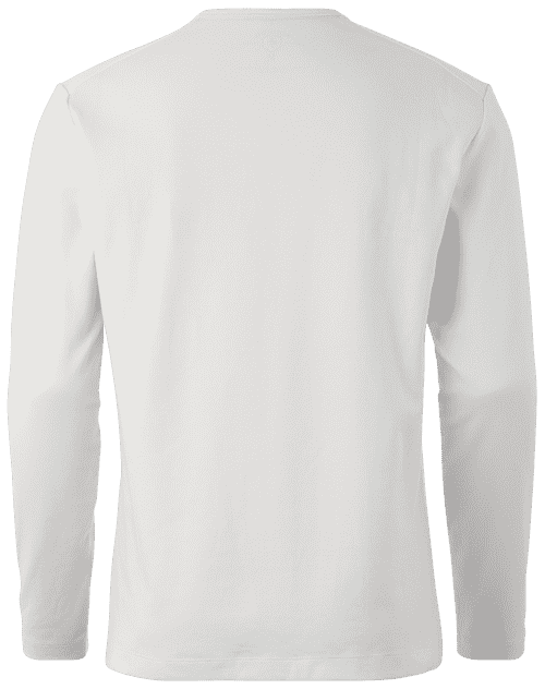 Men Longsleeve 3Button, 977, White