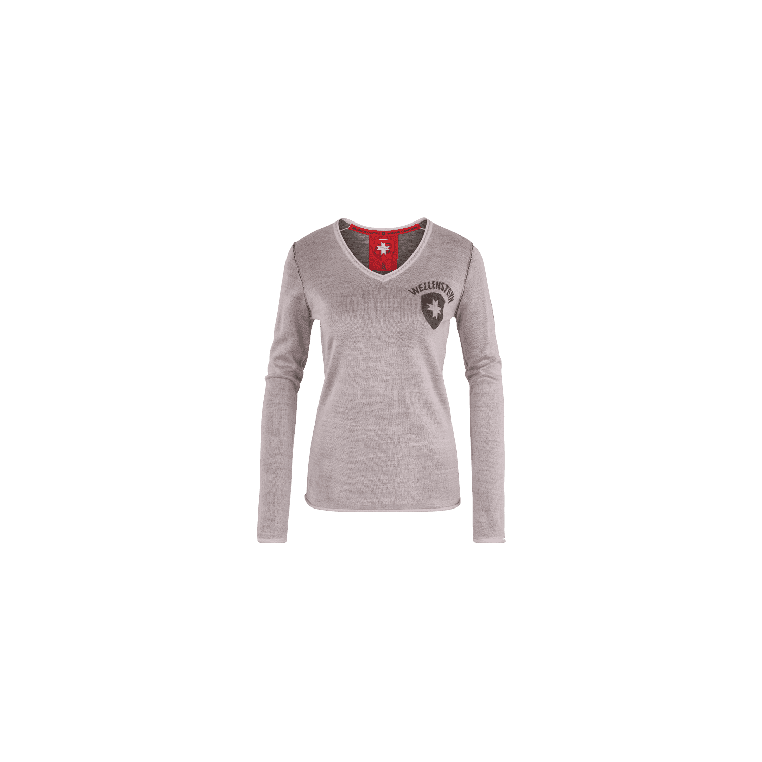 Damen Pullover 006, 939, Pastellpink/Silvergrey