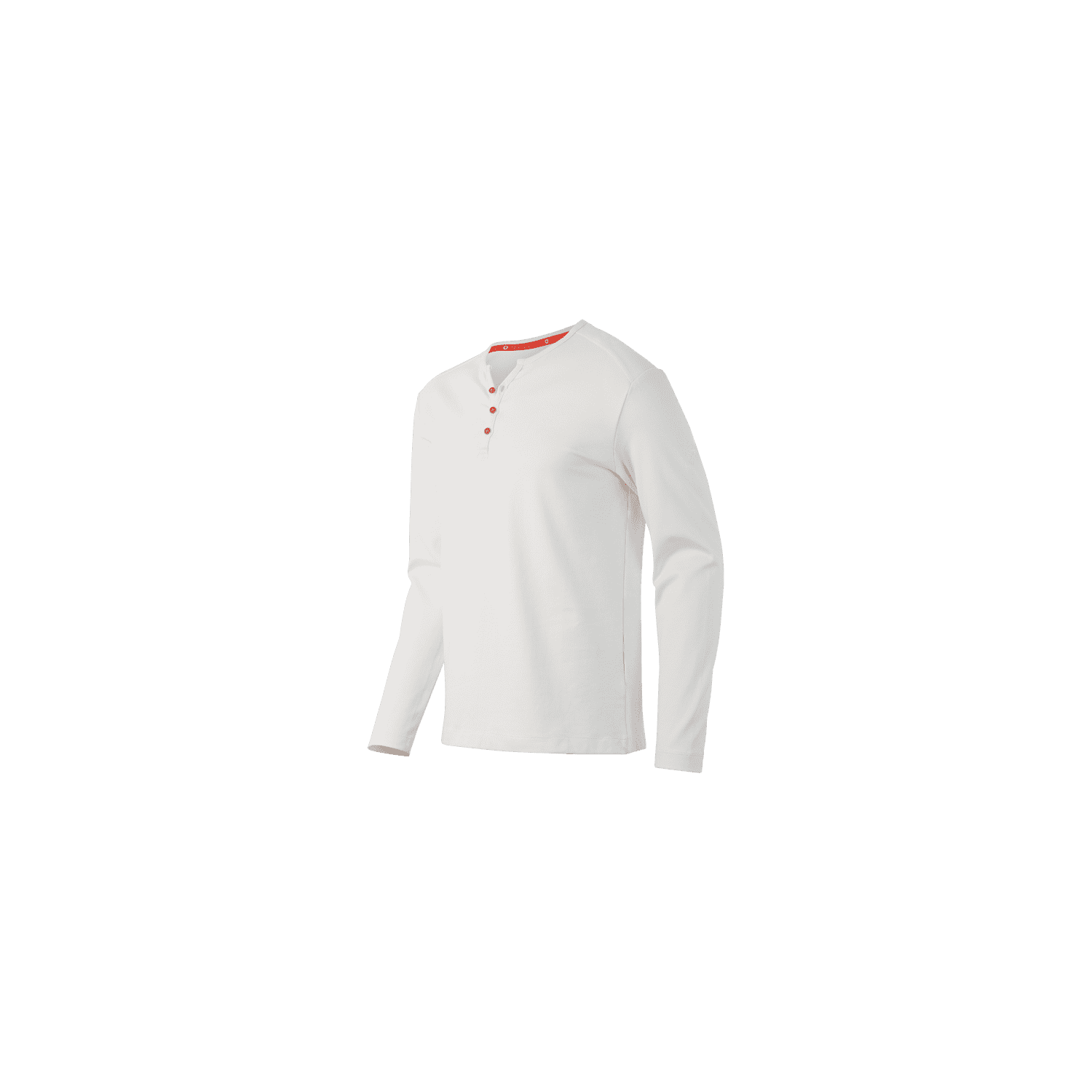 Men Longsleeve 3Button, 977, White