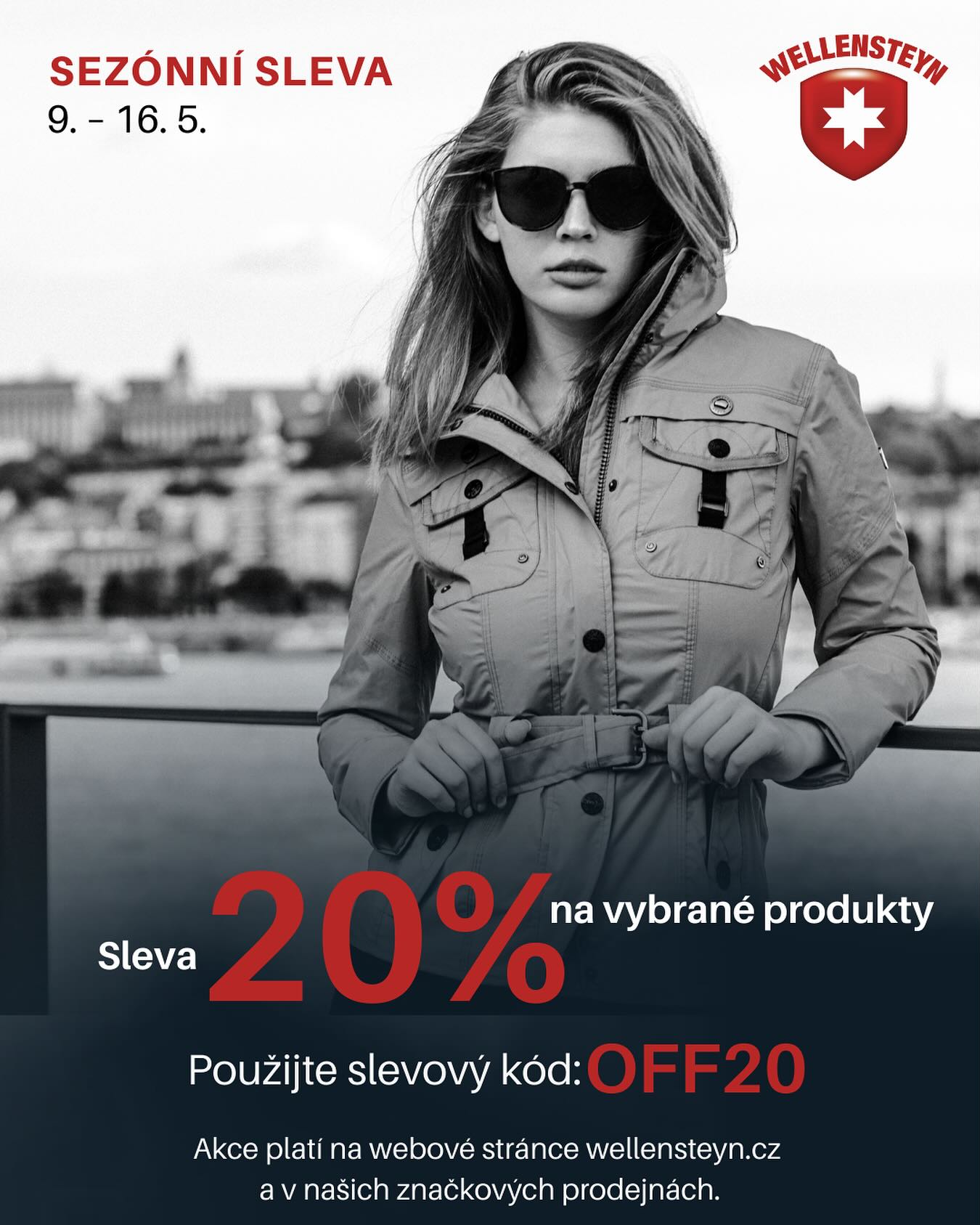 Sezónní sleva je tady! Využijte 20% slevu na vybrané produkty. Stačí použít slevový kód: OFF20 🛒 Sleva se uplatní při pokladně zadáním kódu do pole pro slevový kupón. Akce platí na wellensteyn.cz a v našich značkových prodejnách: 📍 PREMIUM OUTLET PRAGUE AIRPORT – Ke Kopanině 421, 252 67 Tuchoměřice 📍 FREEPORT FASHION OUTLET – Chvalovice-Hatě 196, 669 02 📍 FASHION ARENA PRAGUE OUTLET – Zamenhofova 440, 108 00 Praha-Štěrboholy Nepropásněte šanci -  kupte nyní! ✨ https://wellensteyn.cz/sezonni-slevy.html
